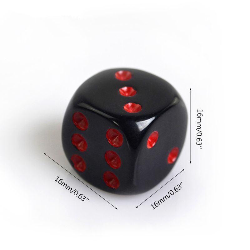 Cube de jeux de société avec sac en velours, 24, pièces/ensemble, 16mm, Point de coin rond, noir, rouge, jouet amusant