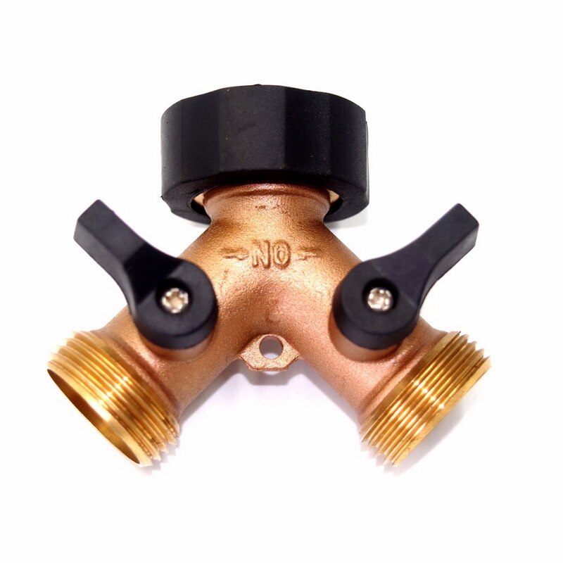 1pc hageslange splitter rote 2/4- veis tappekontakt 3/4 '' slange rør splitter til hageanlegg vanning system: 2- veis