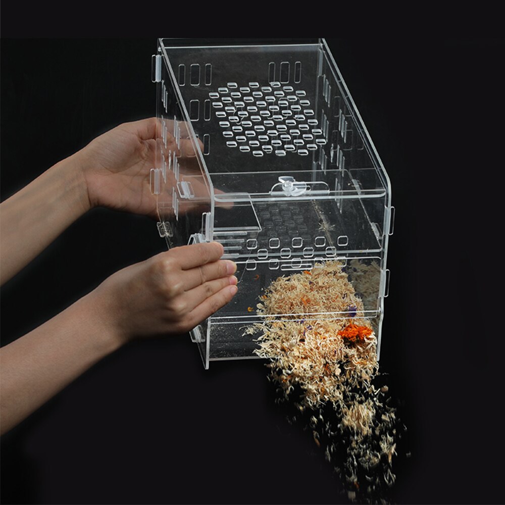 Jaula de hámster transparente Casa de acrílico puede conectar baño Sauna bañera pequeña mascota hámster accesorios casa