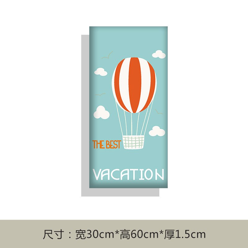 dessin animé enfants Anticollision sac souple autocollant mural auto-adhésif Tatami mur bébé décoration 3D toile de fond mur: Balloon Width 30   Height 60   Thickness 1 5