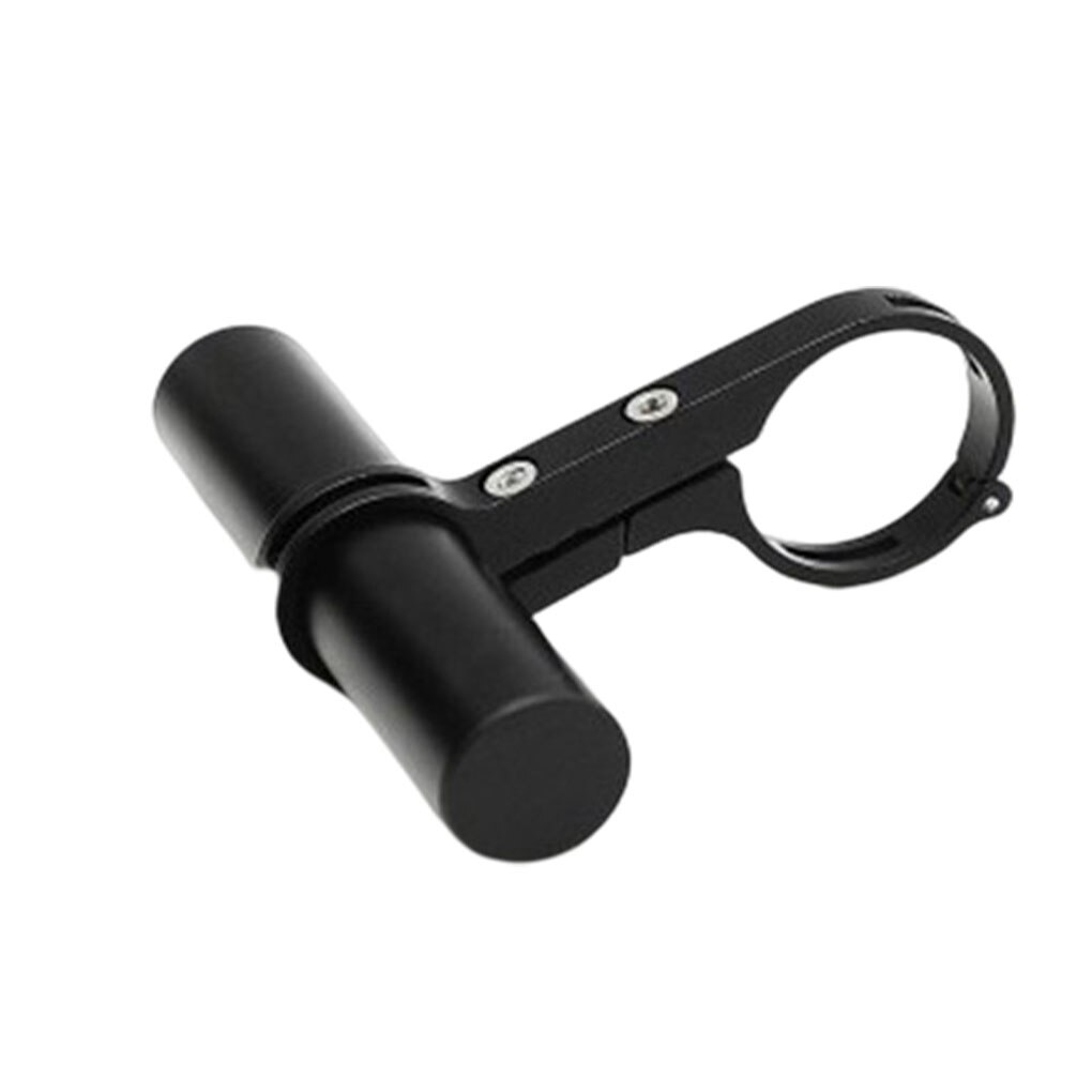 20CM Aluminum Alloy Bicycle Handlebar Extender Mountain Bike Bicycle Front Light Bracket Lamp Flashlight Accessories Lamp Holder: Black 10CM