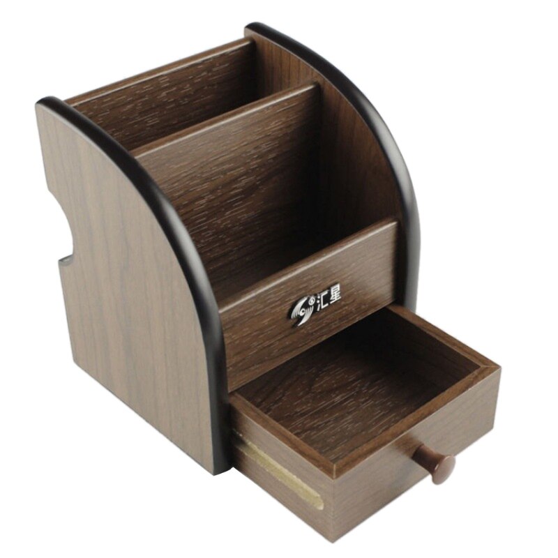 3-in-1 Pen Holder Bookends Drawer Desk Organizer Multiples Compartments for Organising Home Office Study Desk