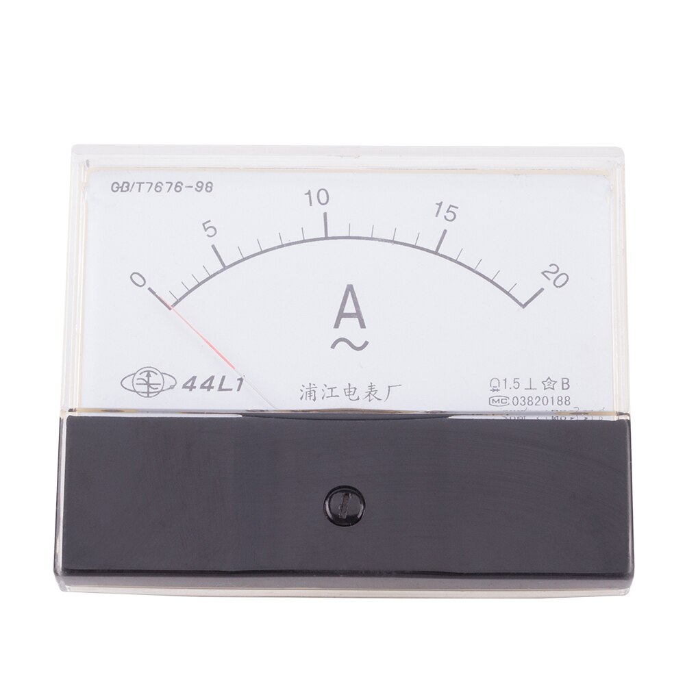 Vermogen Ampere meter 44L1 AC Elektrische Stroom Meter 0 ~ 20A mechanische pointer Generator amp ammeter