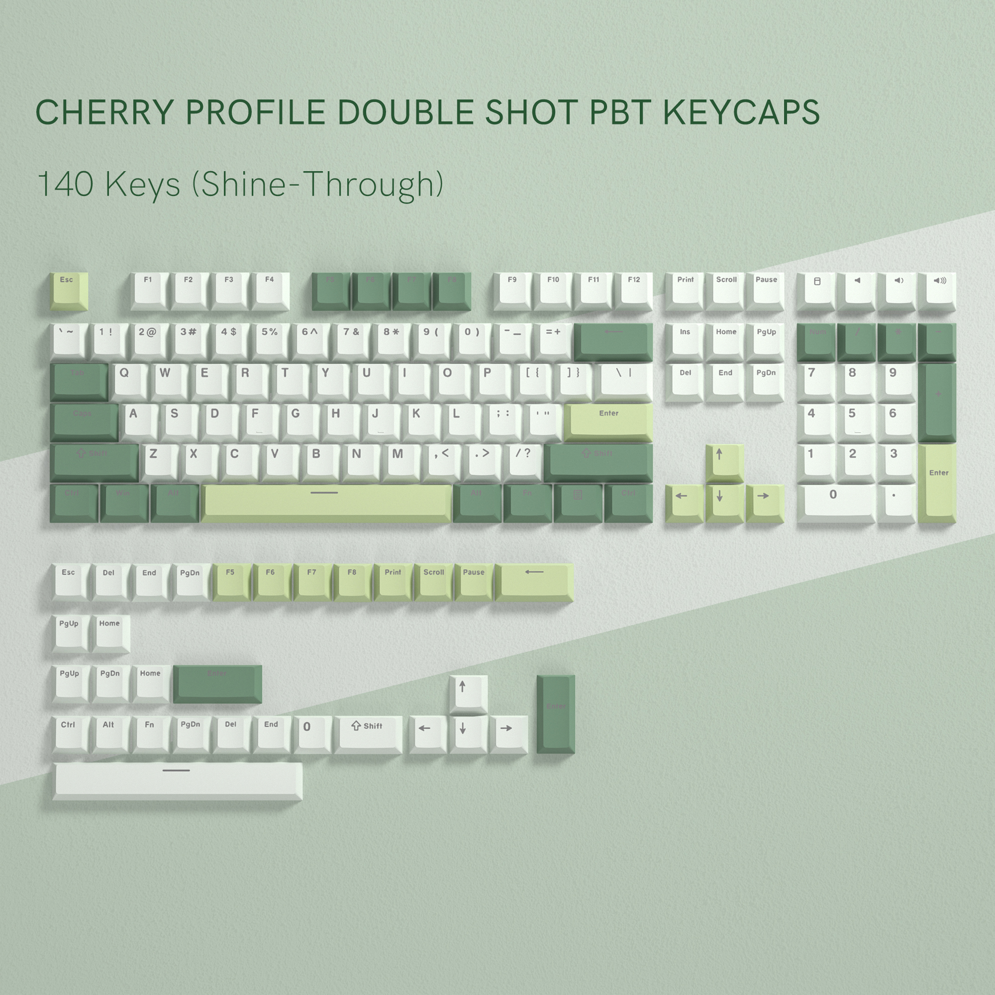 123 Keys Black PBT Keycap Backlit Side Print Double Shot Cherry Profile Key caps for MX Switches Mechanical Gaming Keyboard: Silver