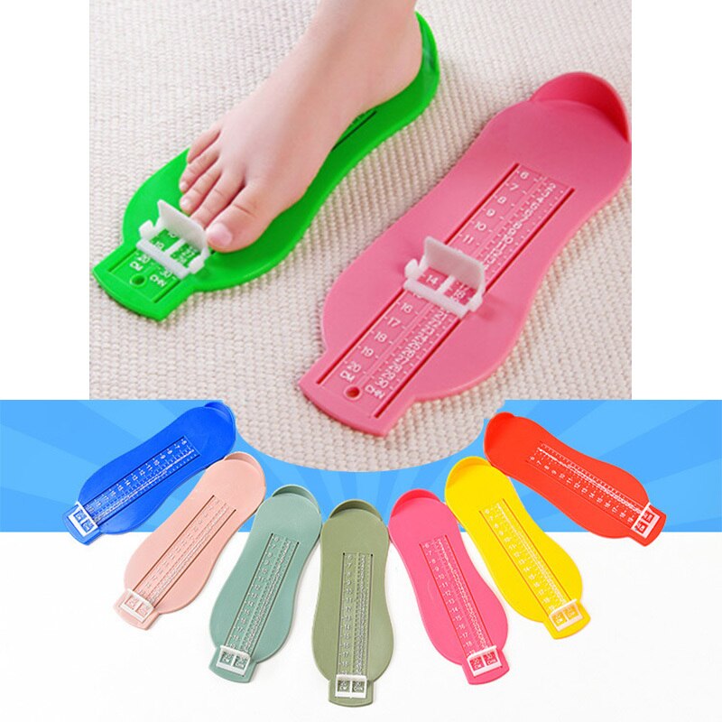 3 farben Kid Säuglings Fuß Messen Manometer Schuhe Größe Mess Lineal Werkzeug Erhältlich ABS Baby Auto Einstellbare Bereich 0- 20cm größe