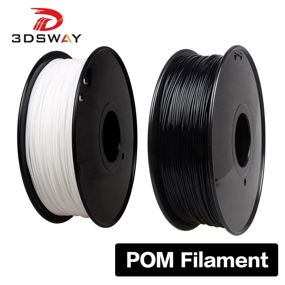 3dsway – filament POM pour imprimante 3D, consommable en plastique noir et blanc, haute dureté, matériau d&#39;impression Original pour bricolage, 1.75mm de diamètre, poids bobine 1kg
