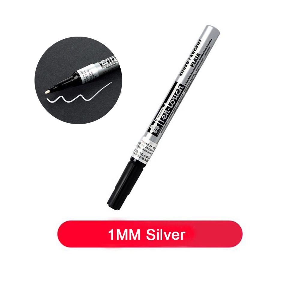 Rotulador líquido cromado a prueba de decoloración, herramienta de arte de pintura pintada a mano, Album DIY: silver-1mm