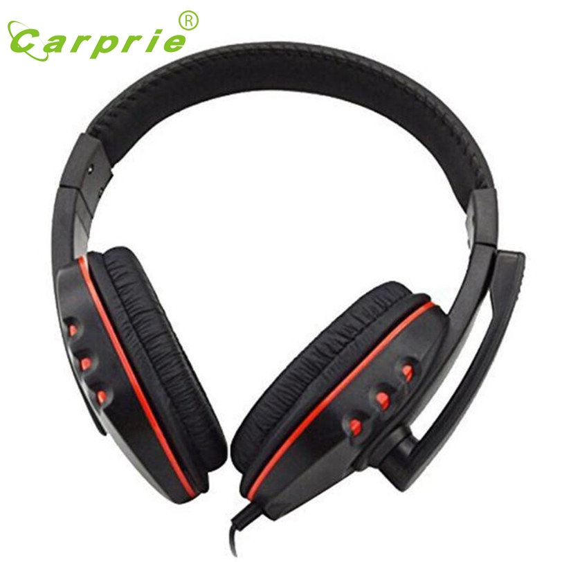 Carprie gaming-headset sprachsteuerung kabelgebundener hi-fi-sound für  ps4 schwarz+rot