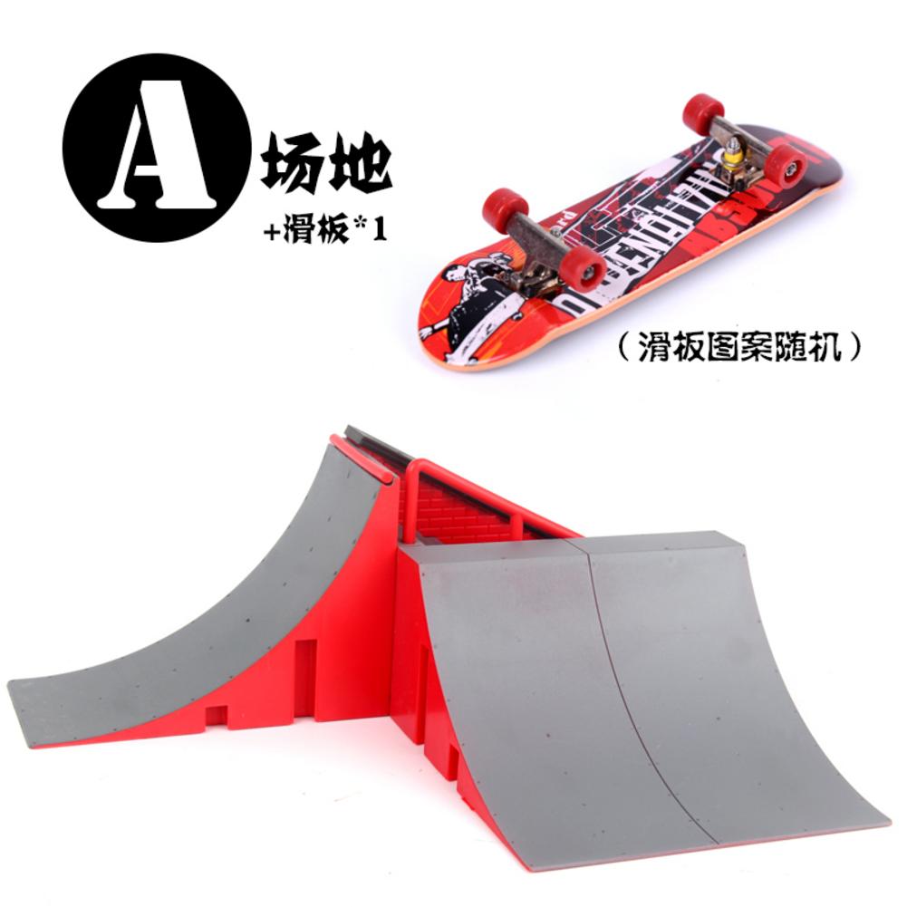 Fingerboard Ramp Set - EVA Material - Incl. Finger Skateboard - Training Props: A