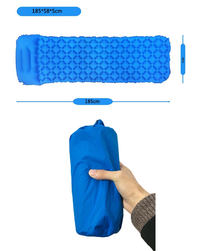 Poduszka powietrzna podróżna nadmuchiwana kemping karimata Ultralight TPU mata plażowa przynieś poduszkę rozmiar 185*58cm