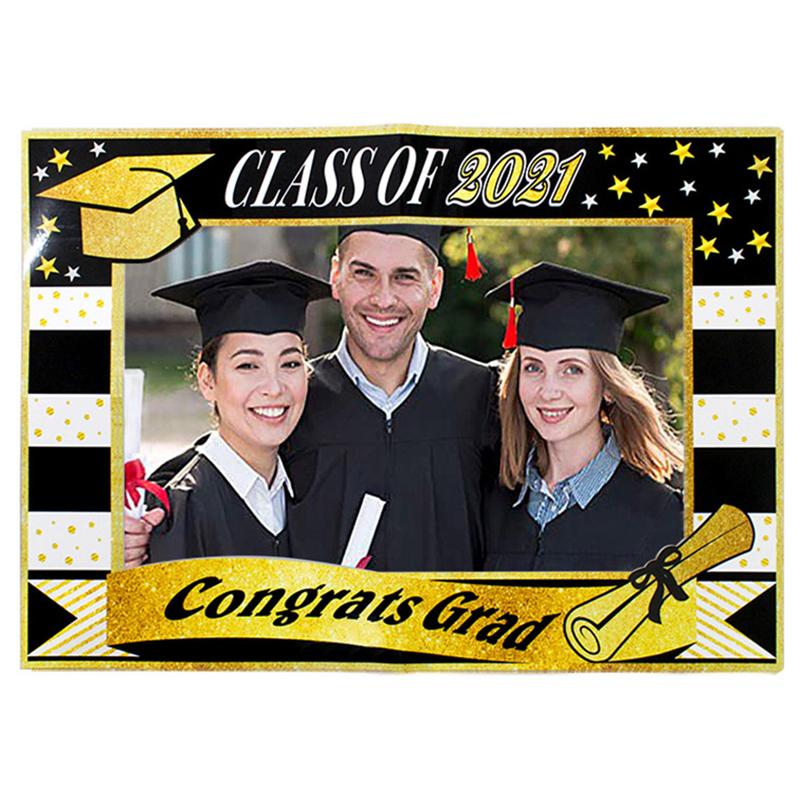Graduation Photo Booth Frame Paper Selfie Photo Frame Props Party Decoration Supplies