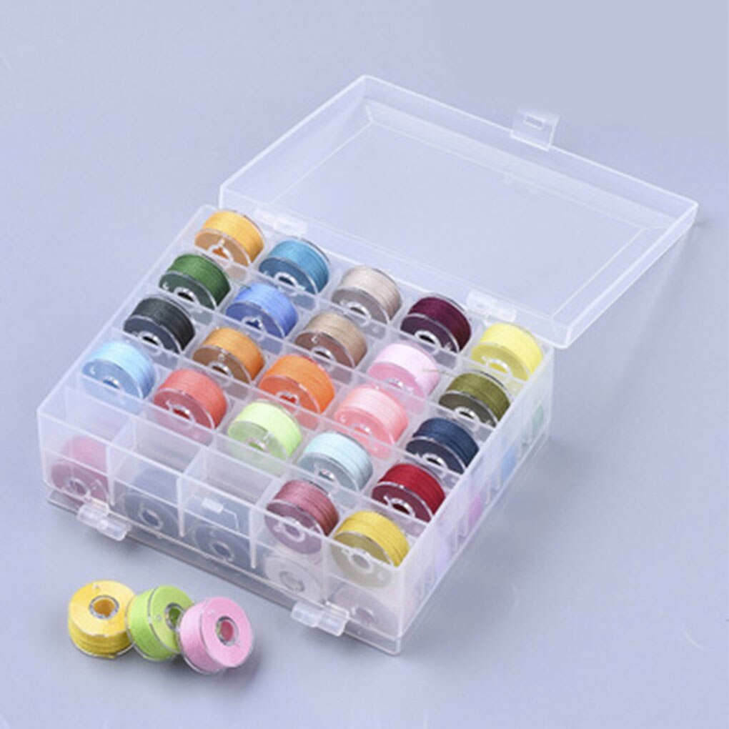 50 Pcs/box Color Random Prewound Bobbin Threads DIY Crafting Embroidery Quilting Sewing Machine Thread Spool