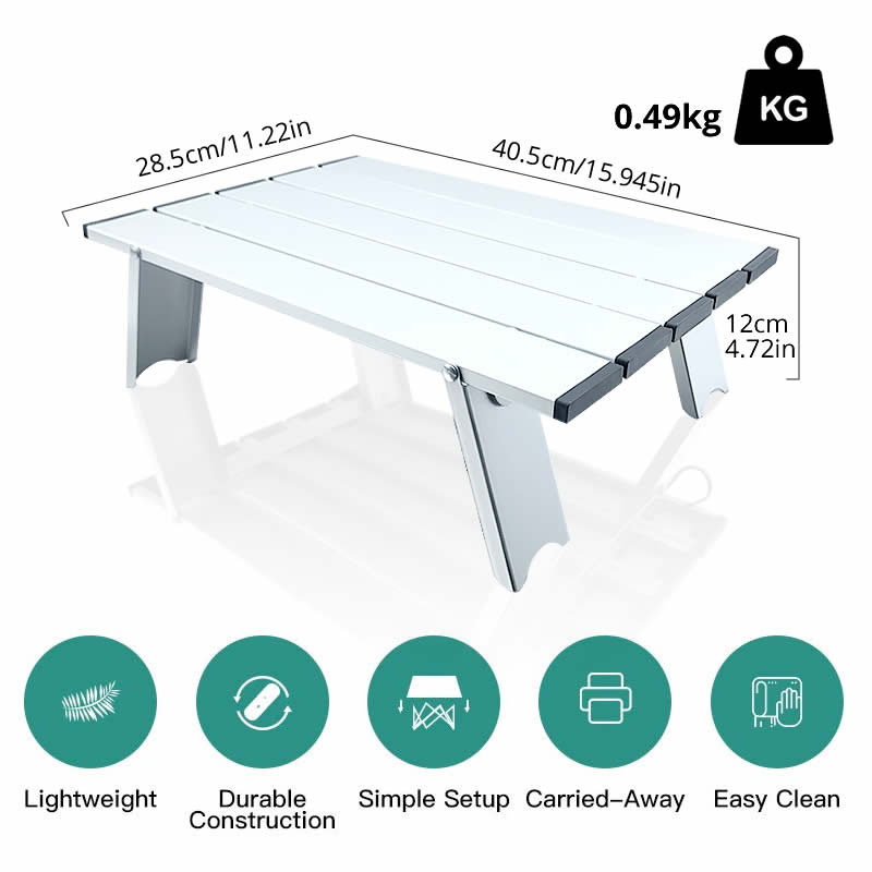 Mini Folding Table Outdoor Barbecue Camping Tent Household Bed Collapsible Computer Desk Aluminum Alloy Durable