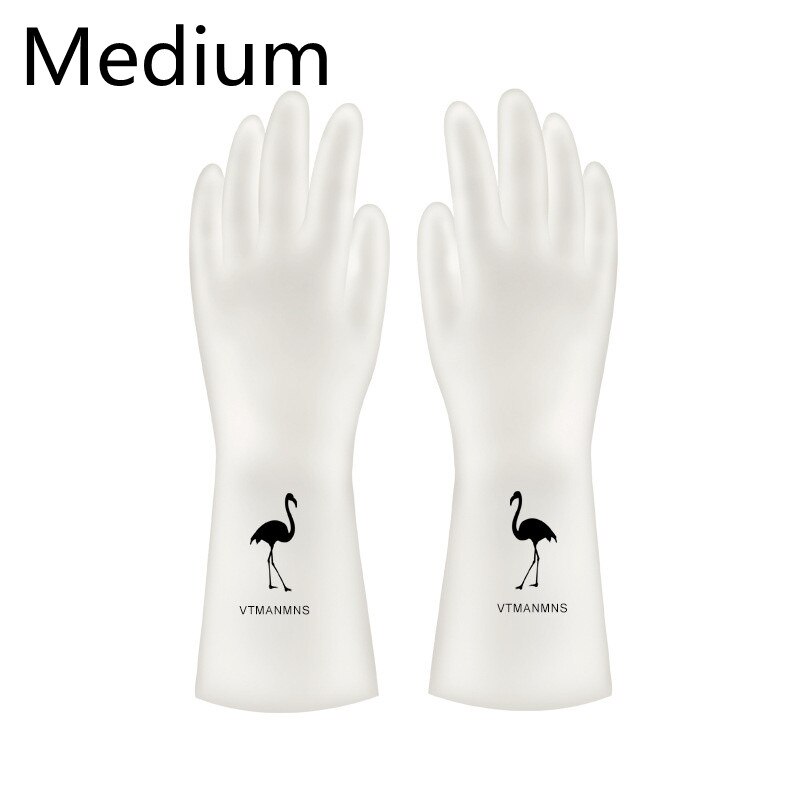 1 Paar Transparante Pvc Schoonmaak Handschoenen Multifunctionele Magic Siliconen Schotel Wassen Handschoenen Voor Keuken Accessoires Huishoudenwashing: bird M
