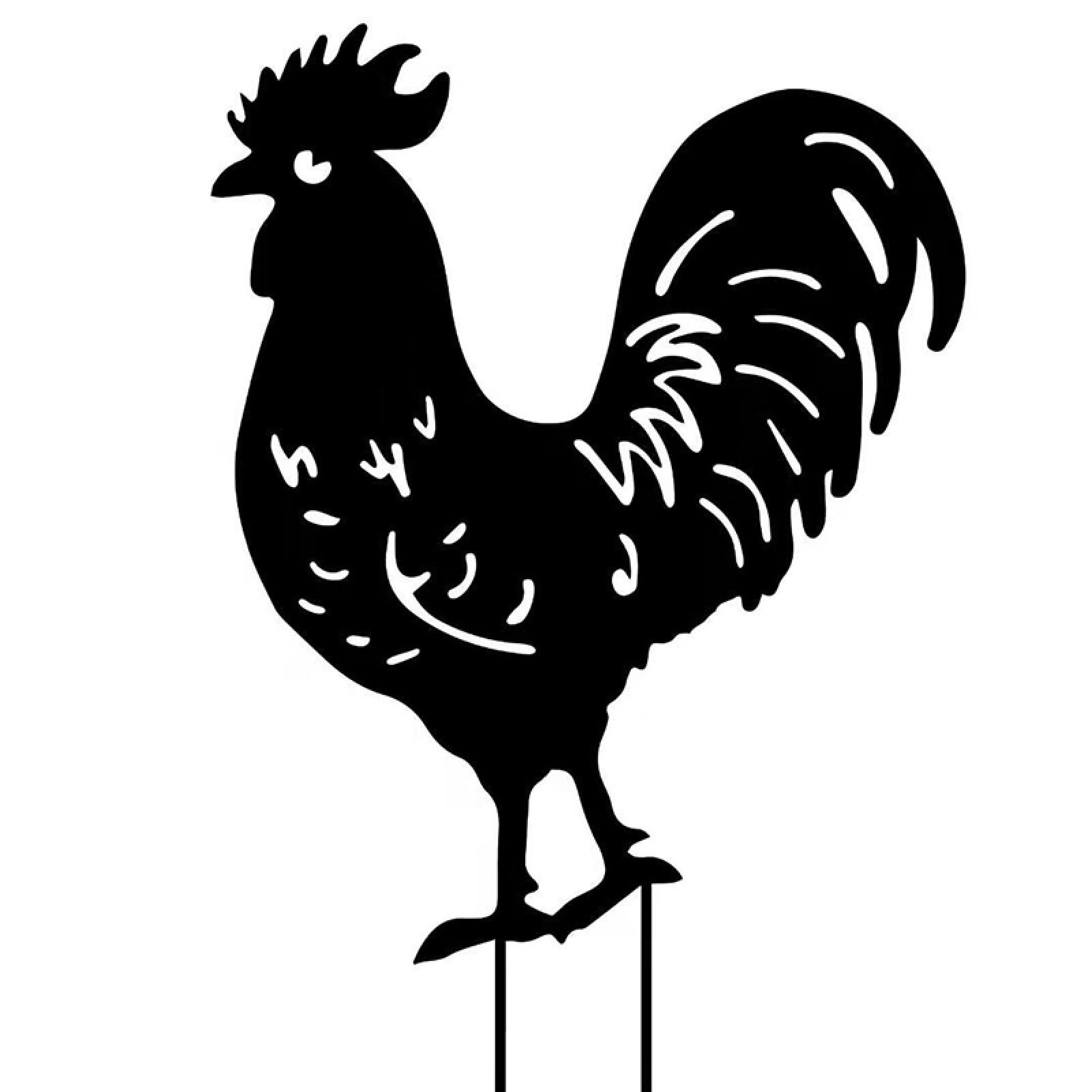 Easter Chicken Yard Art Garden Hen Chick Statues Set Backyard Lawn Stakes Hen Yard Decor Cock Statues Decoration Ornament: D-3