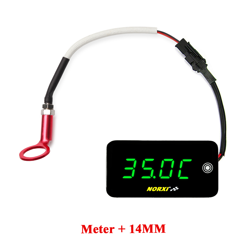 Motos 3 en 1 culata temperatura voltios tiempo ajuste de brillo automático para YAMXHA NMAX pantalla Digital LED medidor cuadrado: Castaño