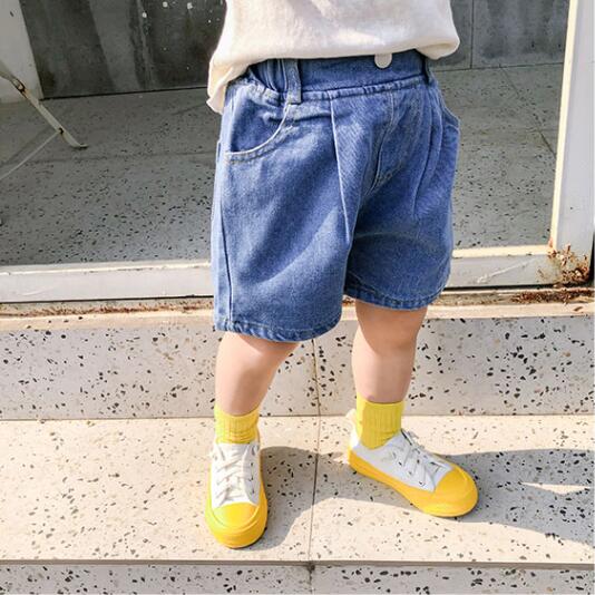 Børne bukser børns denim shorts sommer koreansk børnetøj småbørn baby drenge piger jeansszie :90-130
