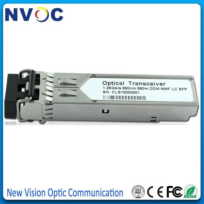1.25G 850nm Optische SFP Transceiver LC Connector DDMI 550m Module, 1.25Gbps LC SFP Transceiver, dual Fiber, 850mm, 550 M, DDM