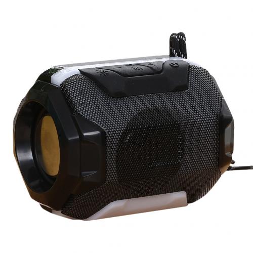 Portable Bluetooth Speaker Subwoofer Outdoor Waterproof Boombox Music Player Sound System Column Loudspeakers With Radio: Black