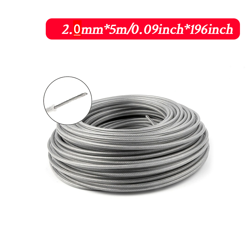 LUSQI 5M/10M/15M Stahldraht Nylon Rasentrimmer Linie Freischneider Trimmer Seil Rasenmäher Kabel Lange Runde Rolle Gras Ersatz: Gold