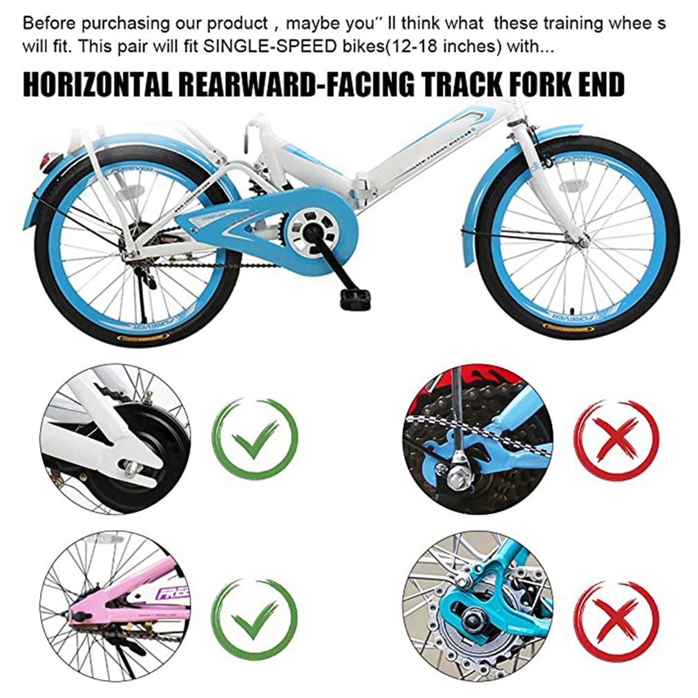 1 Paar 12-20 "Kinderen Fiets Training Wielen Fiets Stabilisers Kids Bike Training Wiel Kinderfiets Side Wiel fietsen Onderdelen