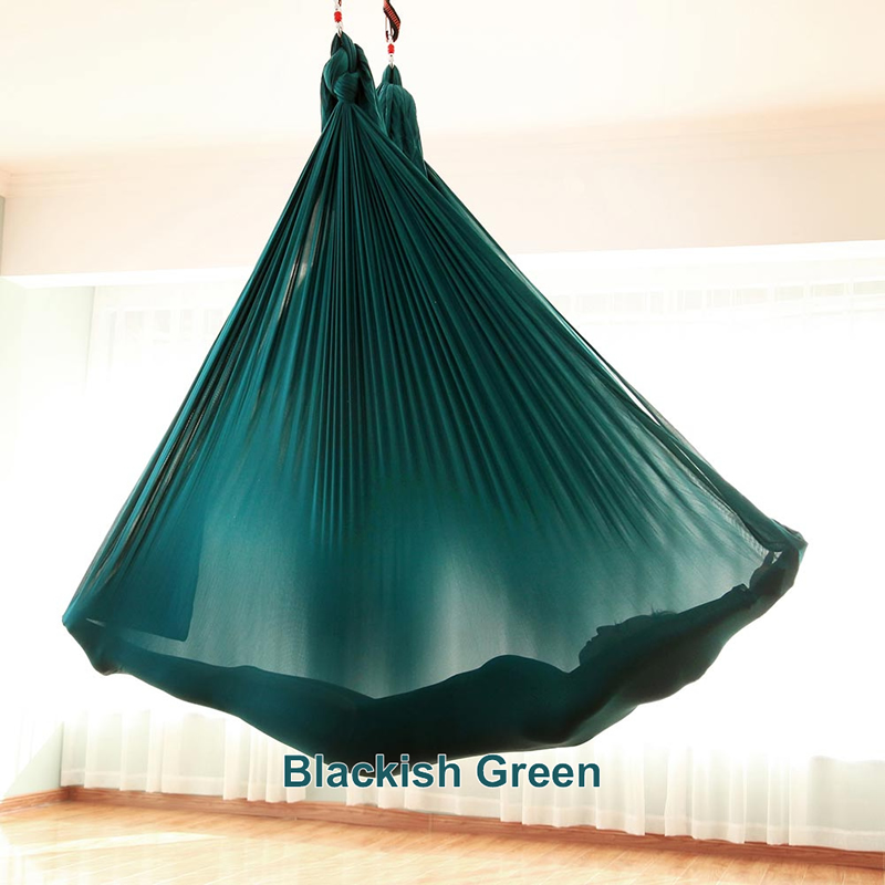 20 Color 5*2.8M Aerial Yoga Hammock Yoga Flying Swing Anti-gravity OR Yoga Belts Carabiner/Daisy Chain/Hanging Plate: Turquoise