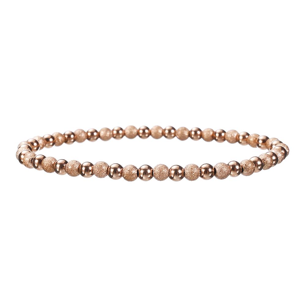 Metal Stainless Steel Jewelry Exquisite Girl Party Adorn Waterproof Durable Charm Sand Gold Mixed Color Bracelets: SILVER PLATED