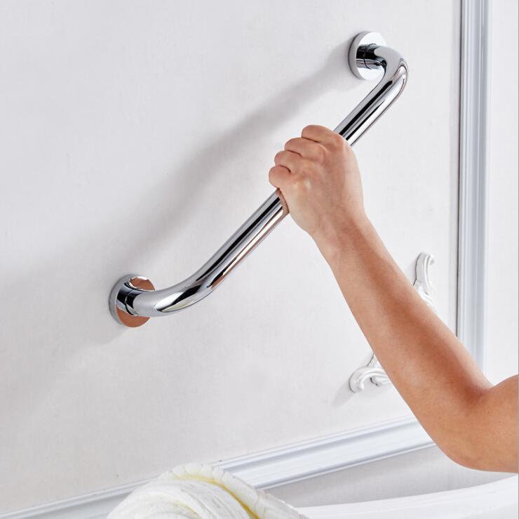 Mässing krom badrum 30/40/50cm handtag dusch säkerhetshandtag toalett säkerhetsräcken rakt badkar säkerhetsräcken handdukshängare