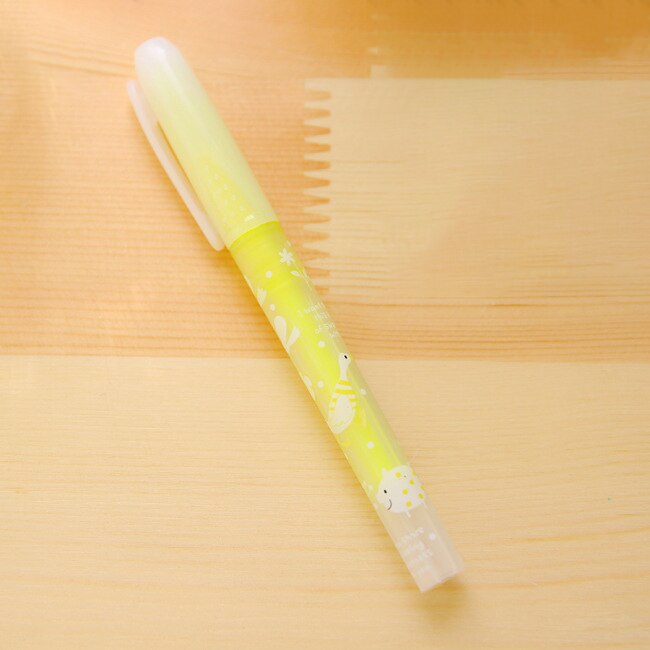 1 Uds. Rotuladores fluorescentes con aroma a fruta, rotuladores fluorescentes: Yellow