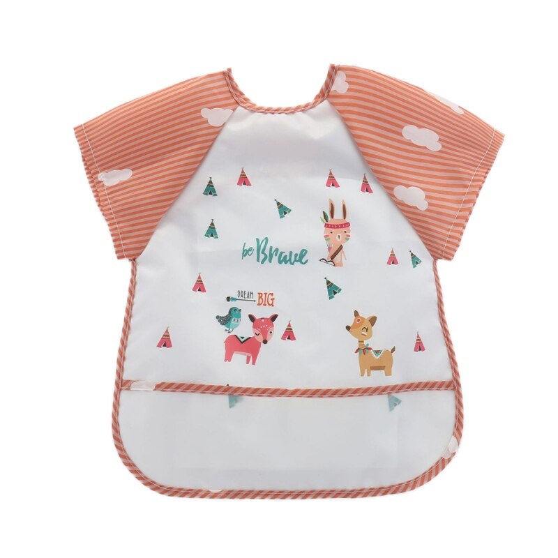 Baby Jongen Meisjes Peuter Baby Waterdichte Korte Mouwen Bib Burp Doeken Kids Cartoon Kiel Voeden Accessoires: O