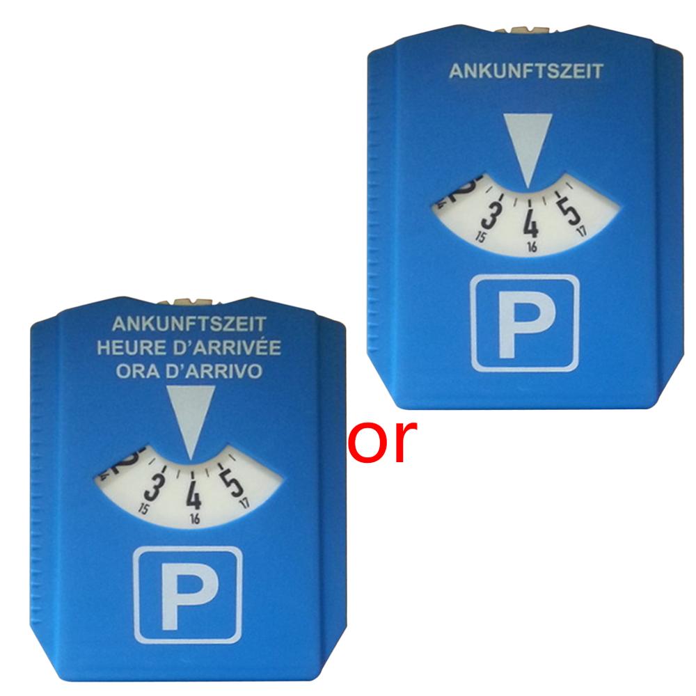 Bil parkering disk timer ur tid display blå plast parkering tid værktøjer bærbar bil parkering timer ur