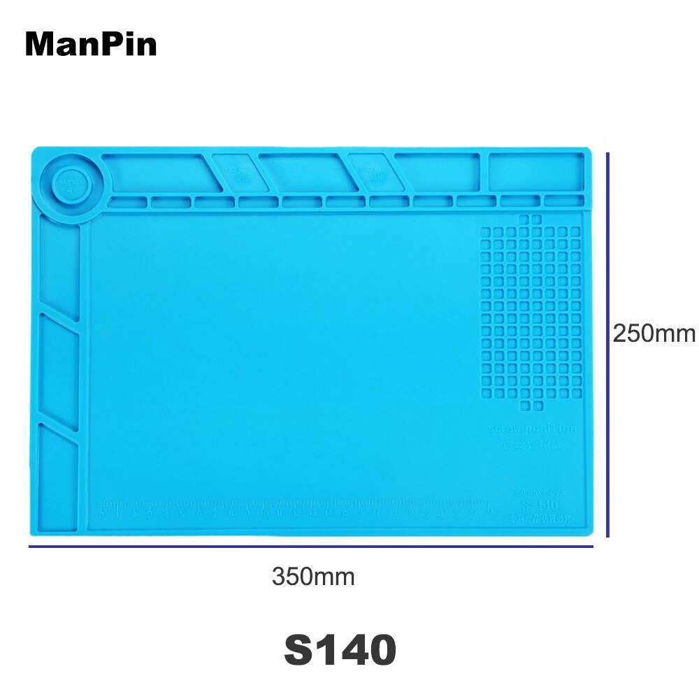 Magnetische Antistatische Esd Warmte Isolatie Werken Mat Bga Pcb Soldeerbout Siliconen Pad Mobiele Telefoon Computer Scherm Reparatie Tool: S140