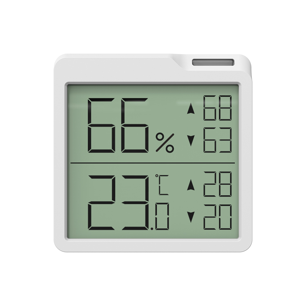 -20-60 ℃ Temperatur- und Luftfeuchtigkeitsmesser, LCD-Digitalanzeige, Temperatur- und Luftfeuchtigkeitserkennung, Thermometer für Höhle Innenbereich, zum Aufhängen: Orange
