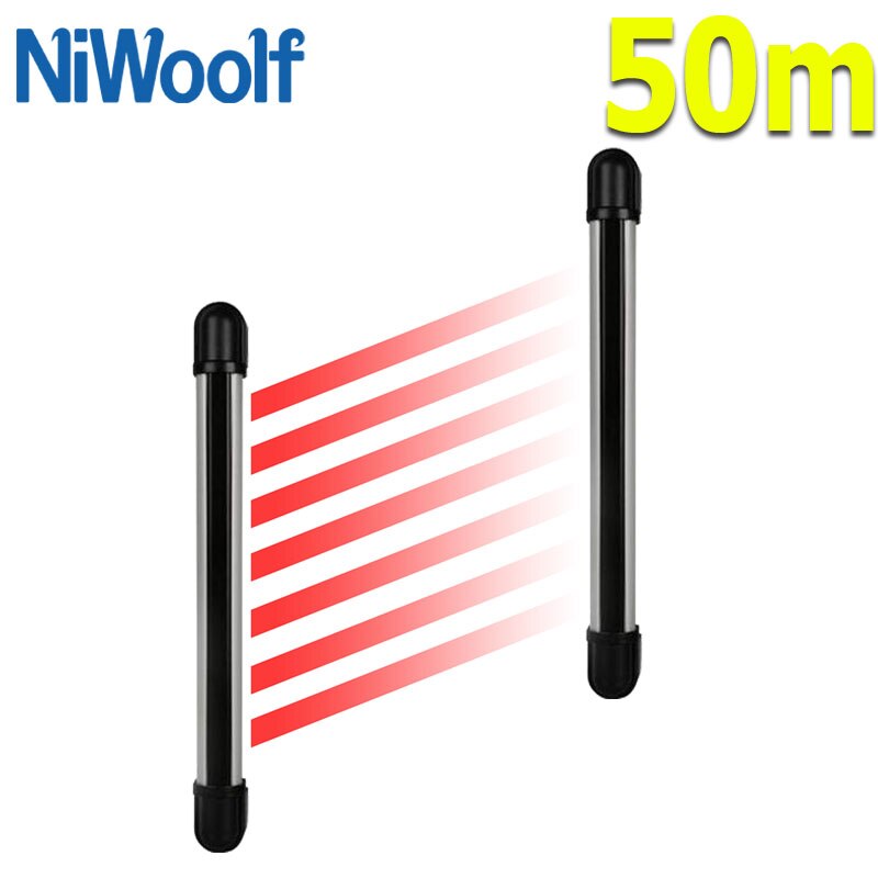 433MHz Wireless & Wired Beam Detector Outdoor Waterproof And Lightning Protection For Home Burglar Wifi / GSM Alarm System: 50m