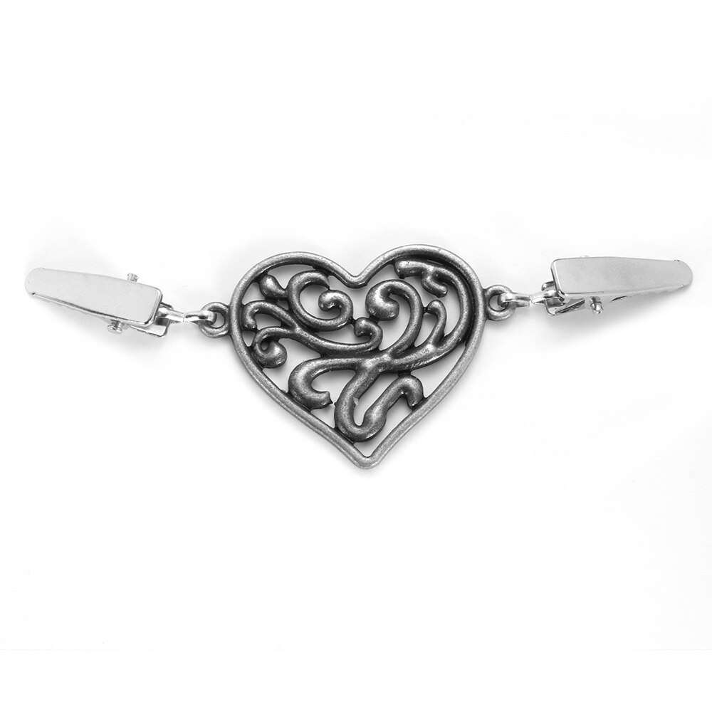 Frauen Strickjacke zur Seite fahren Bluse Stift Schal Brosche Clips Hemd Kragen retro Ente Clip Winter Schal Verschlüsse Charme Zubehör