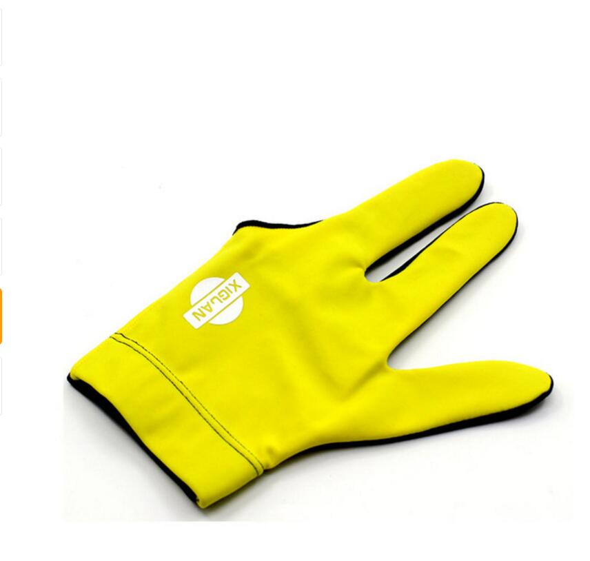 Biljart Handschoen Drie Vingers Linkerhand Rood/Blauw/Geel Kleuren Handschoenen Biljart Accessoires China: Yellow