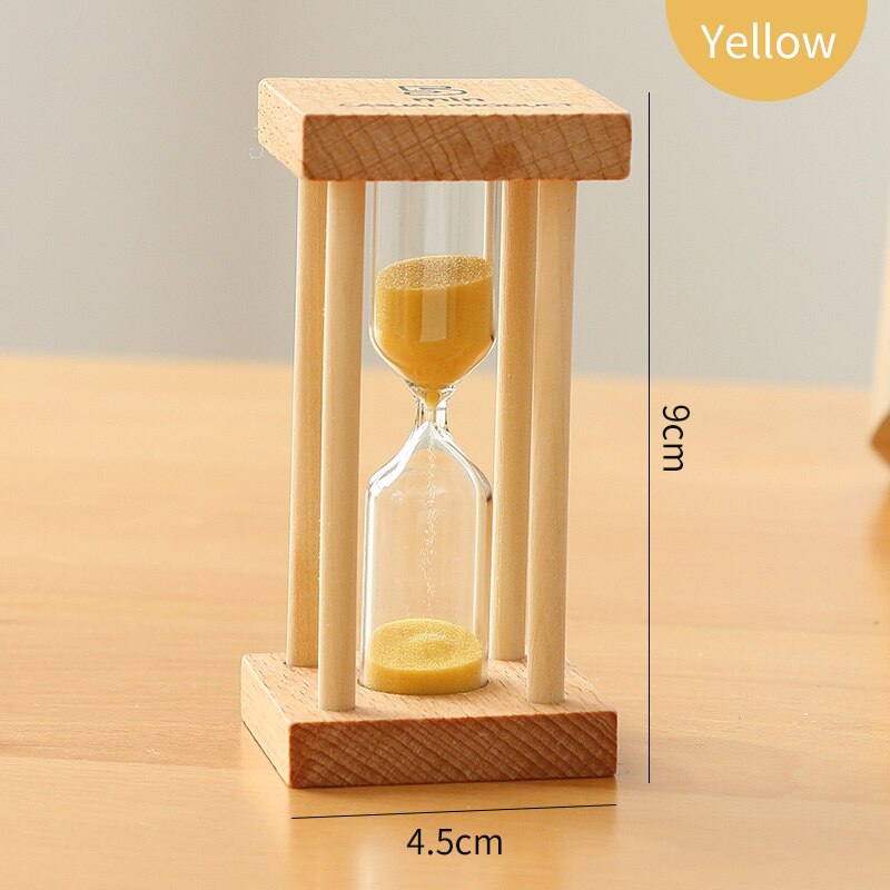 Home Decoratie Accessoires Zandloper 3 Minuten Zand Klok Horloge Glas Hout Mini 5 Minuut Douche Timer Trouwbedankjes SL-MZYX: yellow2 / 3 min
