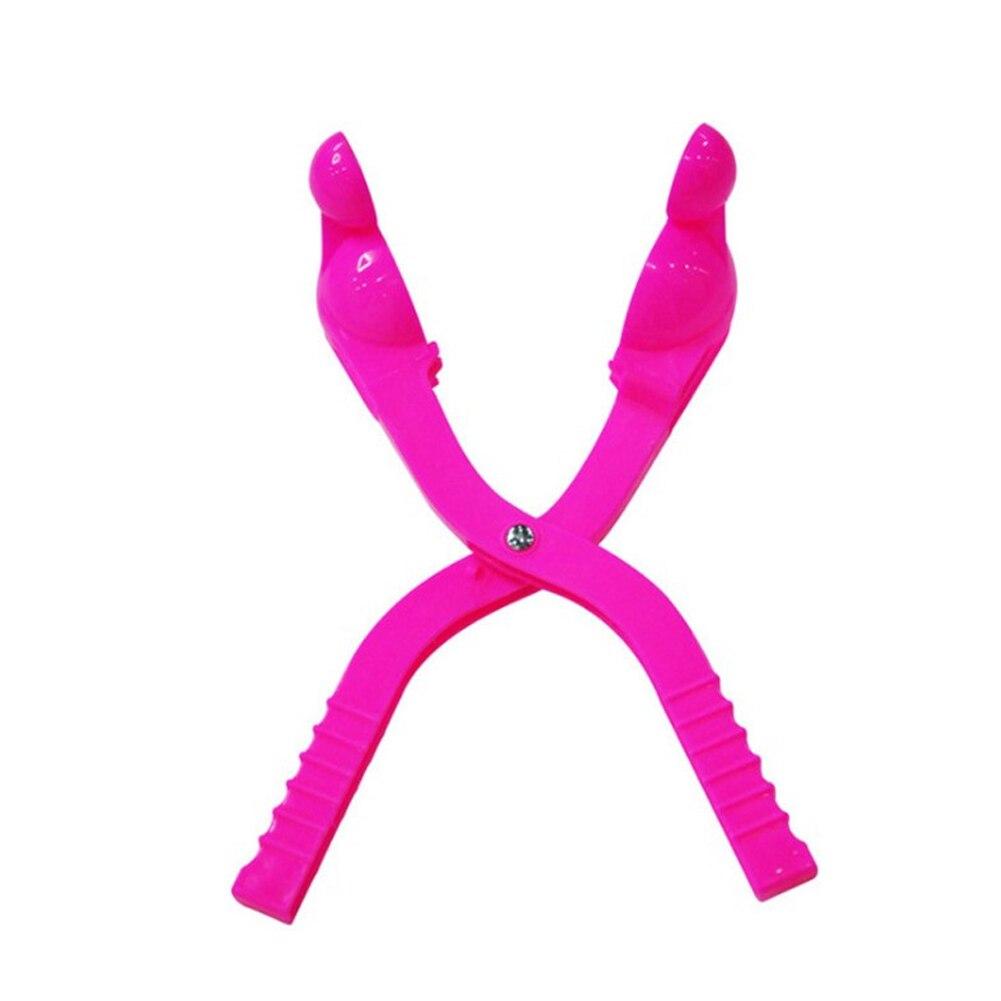 2PCS Cartoon Lustige Kinder Kampf Werkzeug Outdoor Maker Winter Sand Form Gelegentliche Farbe Schneeball Clip Spielzeug PP Kompakte