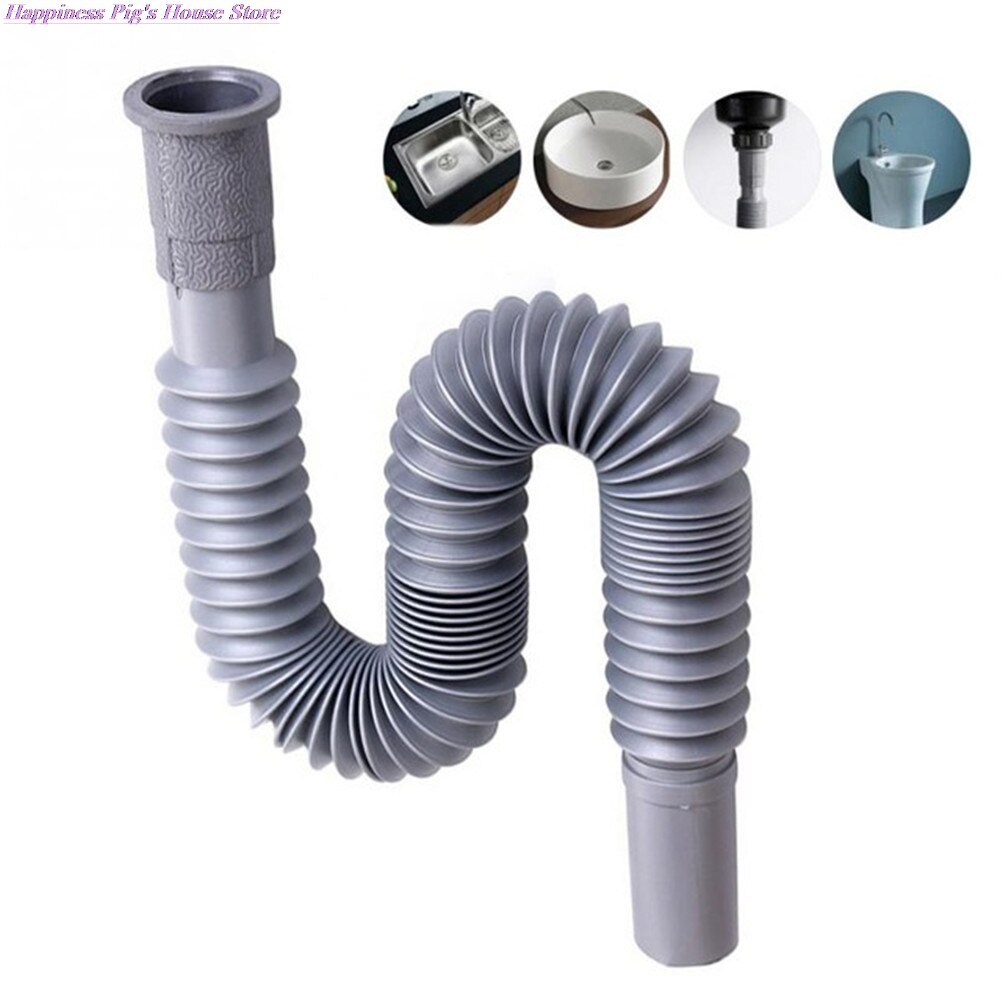 plastic Anti-odor Sink Basin Water Drain Hose Pipe Tube for Bathroom Kitchen