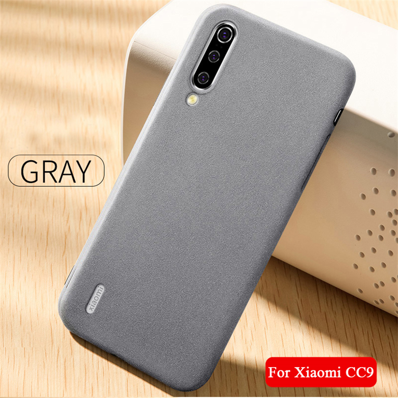 Funda de teléfono a prueba de golpes para Xiaomi mi A3 9SE 9 CC9 CC9E suave TPU arenisca cubierta mate para Xiaomi mi A3 Lite fundas ajustadas delgadas: For Xiaomi A3 Lite / Gris