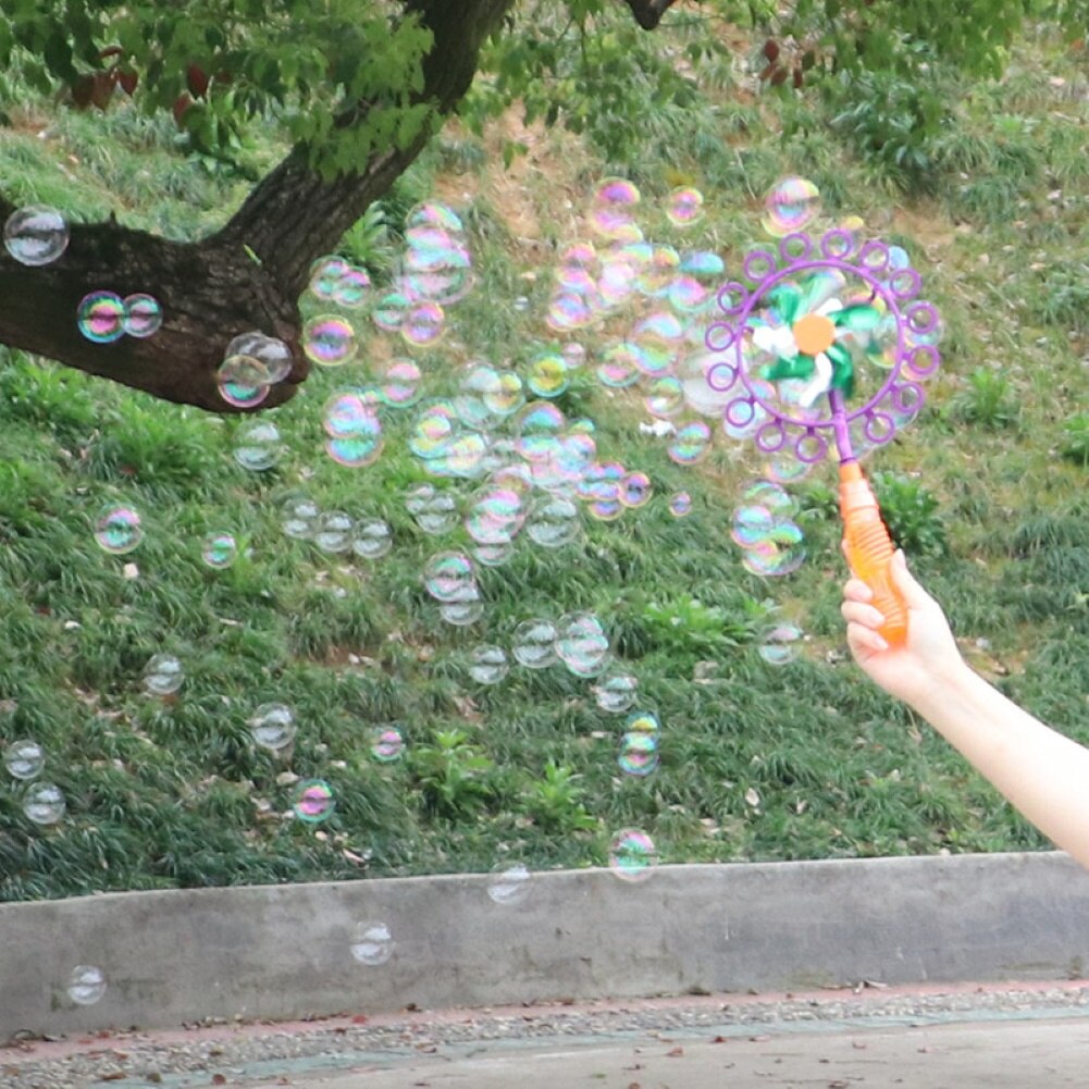Dzieci ręczny wiatrak ręczny bańka dmuchanie różdżka kij dzieci zabawki robić zabawy na zewnątrz