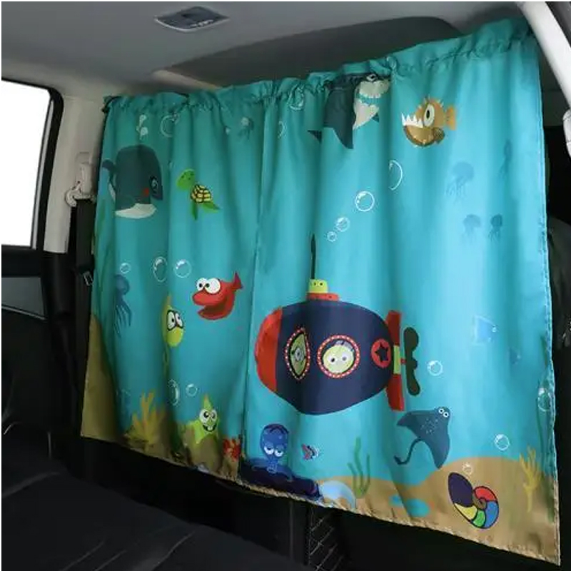 Car Isolation Curtain Sealed Taxi Cab Partition Protection and Commercial Vehicle Air-conditioning Sunshade and Privacy Curtain: Orange