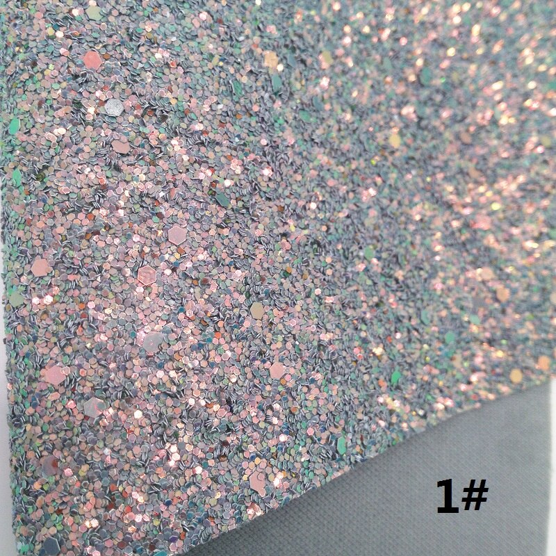 GREY Glitter Fabric, Weaving Faux Leather Fabric, Litchi Synthetic Leather Sheet For Bows A4 Size 8"x11" Twinkling Ming XM122: 1