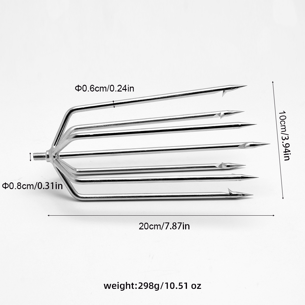 Arpon en acier inoxydable, crémier, équipement de pêche, tête de lance de plongée tranchante, outil de pêche avec barbe, 1 pièce