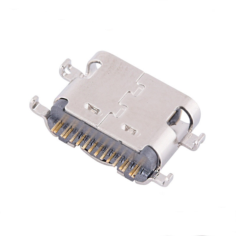 Prise JACK Micro USB 1.6 Type C 16 broches SMD, 3.1mm, connecteur femelle à 90 degrés pour téléphone portable, prise de charge, 10 pièces/lot
