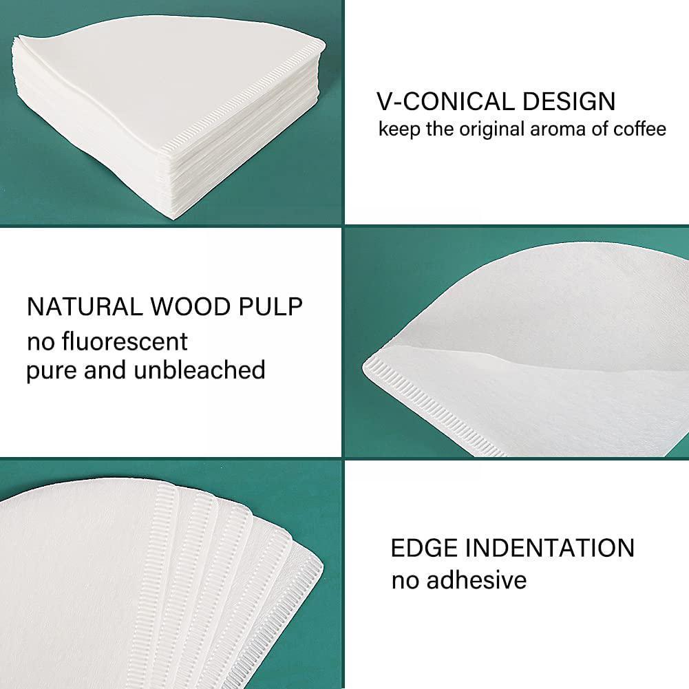 Coffee Pot Filter Paper V60 By Hand Drip Cup 50pcs Machine Fan Filter American V-shaped Coffee K7m7