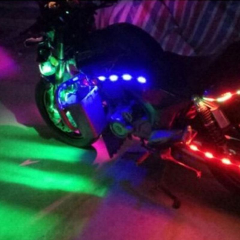 Tira de luces LED de 90cm para coche, motocicleta, patinete eléctrico, monopatín, luz nocturna, 1 ud.