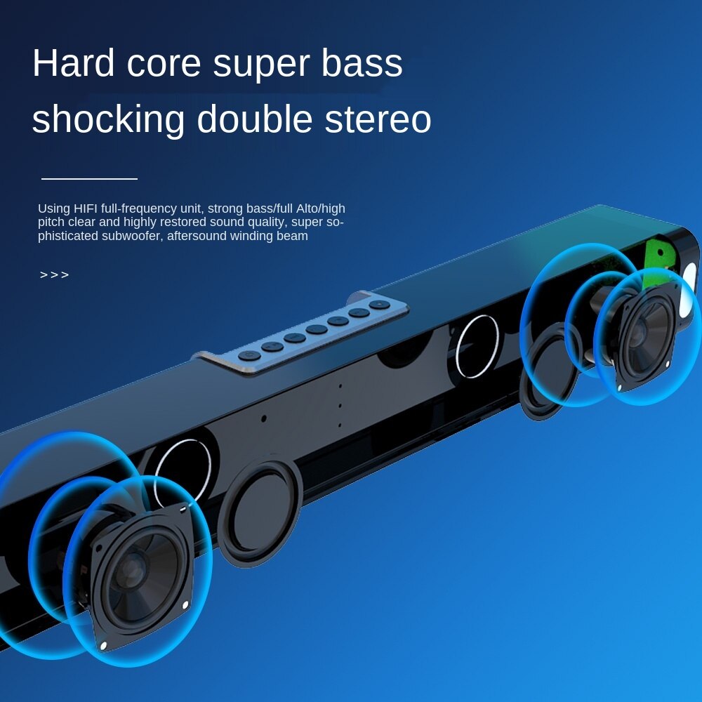 Orsda Speaker Tv Stereo Soundbar Aux 3.5Mm Wired BT5.0 Bluetooth Speakers Usb Draadloze Audio Home Theater Afstandsbediening Rrg 20W