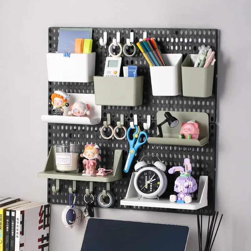 Pegboard painéis de parede pegboard organizador de parede montagem display diy pegboard kit ferramenta armazenamento painel rack banheiro cozinha