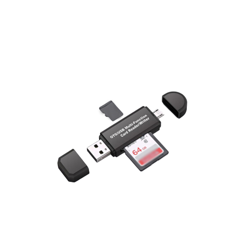 2 in 1 Micro USB 2.0 Memory Card Reader microsd Card Adapter for TF /SD Card reader Adapter Plug and Play for Laptop Desktop pc